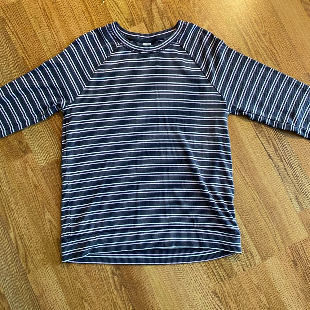 Athleta Girl Striped Long Sleeve Shirt